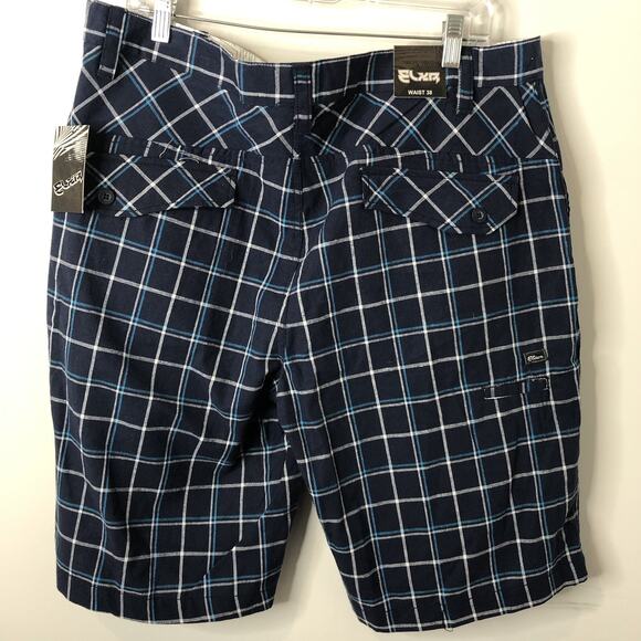 Elixir NWT Men's Navy Plaid Shorts Size 38 Inseam 12" - Picture 8 of 8